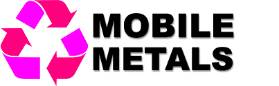 this is the logo representing mobile metals -  a scrap metal collection service for fareham, gosport, portsmouth and hampshire